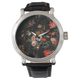 Abraham Mignon The Overwente Bouquet. floral Armbanduhr