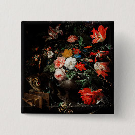 Abraham Mignon The Overwente Bouquet. floral Button