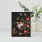 Abraham Mignon The Overwente Bouquet. floral Postkarte (Stehend Vorderseite)