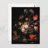 Abraham Mignon The Overwente Bouquet. floral Postkarte (Vorne/Hinten)