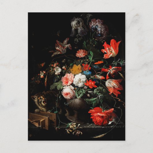 Abraham Mignon The Overwente Bouquet. floral Postkarte (Vorderseite)