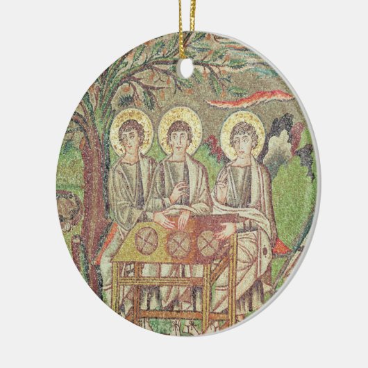 Abraham mit den Engeln (Mosaik) Keramikornament (Links)