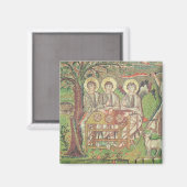Abraham mit den Engeln (Mosaik) Magnet (Vorderseite/Rückseite)