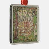 Abraham mit den Engeln (Mosaik) Silbernes Ornament (Rechts)