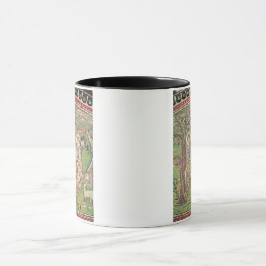 Abraham mit den Engeln (Mosaik) Tasse (Zentrum)