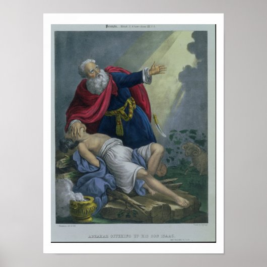 Abraham Offering Up his Son Isaac, from a Bible pr Poster (Vorne)