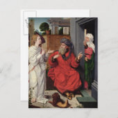 Abraham, Sara und Angel, c.1520 Postkarte (Vorne/Hinten)