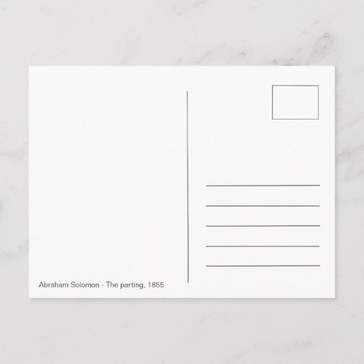 Abraham Solomon - The Parting CC0197 Postcard Postkarte (Rückseite)