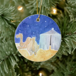 Abraham Tent und Camels Jesse Tree Keramik Ornament