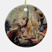 Abraham und die drei Engel Keramik Ornament (Hinten)