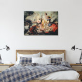 Abraham und die drei Engel Leinwanddruck (Insitu (Schlafzimmer))