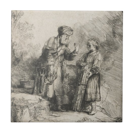 Abraham und Isaac Fliese (Vorderseite)