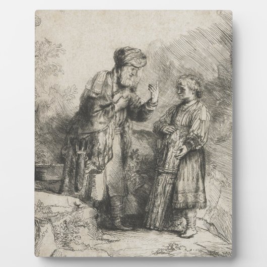 Abraham und Isaac Fotoplatte (Vorderseite)