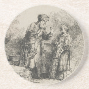 Abraham und Isaac Untersetzer