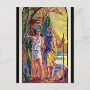 Abraham wird Isaac seinen Sohn anbieten Postkarte