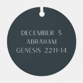 Abrahams Opfer Advent Jesse-Baum Ornament Aus Metall (Rückseite)