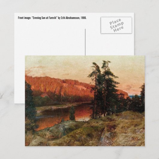 Abrahamssons"Abend Sun"-Postkarte Postkarte (Vorne/Hinten)
