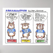 Abrahamster 3 Panel Cartoon Poster drucken (Vorne)