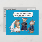 Abrahamster Funny Wedding Vows Postcard Ankündigungspostkarte (Vorne/Hinten)