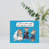 Abrahamster Funny Wedding Vows Postcard Ankündigungspostkarte (Stehend Vorderseite)