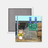 Abrahamster in Yuma Forking Thoughts Magnet (Vorderseite/Rückseite)