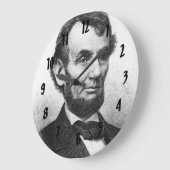 Abrahan Lincoln Große Wanduhr (Winkel)