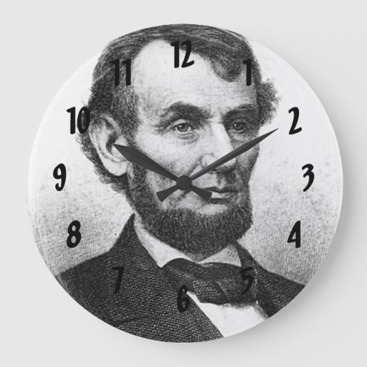 Abrahan Lincoln Große Wanduhr (Vorderseite)