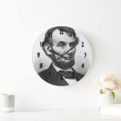 Abrahan Lincoln Große Wanduhr (Zuhause)