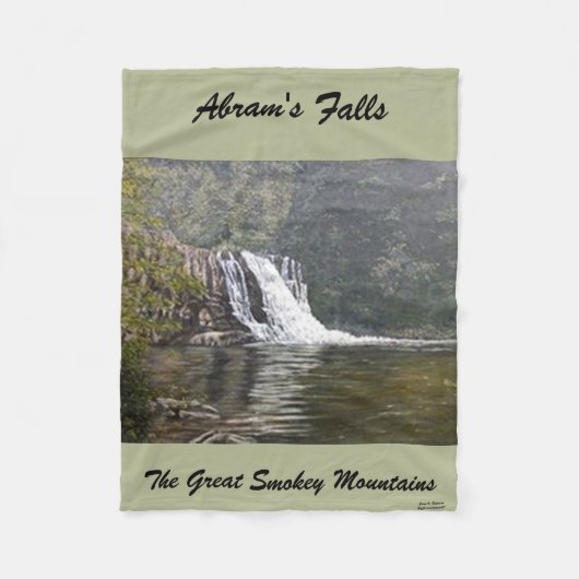 Abrams Falls-Smokey Mountains Fleecedecke (Vorderseite)