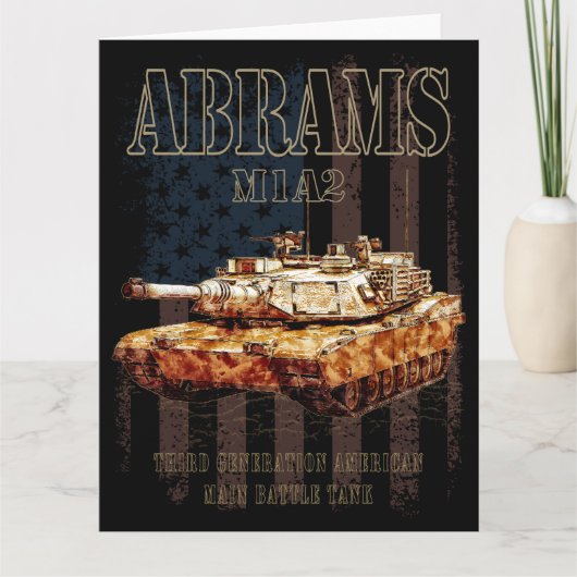 Abrams M1A2 MBT United Staaten Main Battle Tank Dankeskarte (Vorderseite)