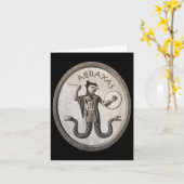 Abraxas Esoteric Gnostic Symbol Occult Pagan Ritua Karte (Gelbe Blume)
