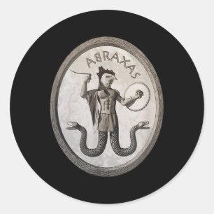 Abraxas Esoteric Gnostic Symbol Occult Pagan Ritua Runder Aufkleber