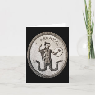 Abraxas esoterisches gnostisches Symbol Okkult pag Karte