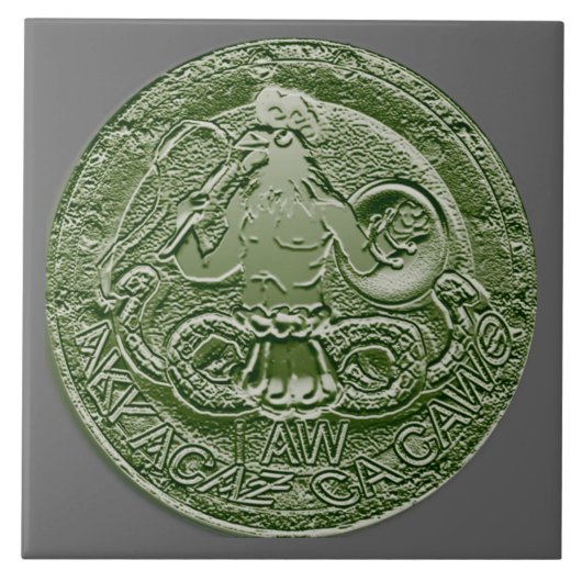 abraxas Flachrelief Fliese (Vorderseite)