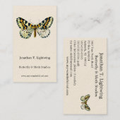 Abraxas grossulariata, Die Magpie Moth Color Image Visitenkarte (Vorne/Hinten)