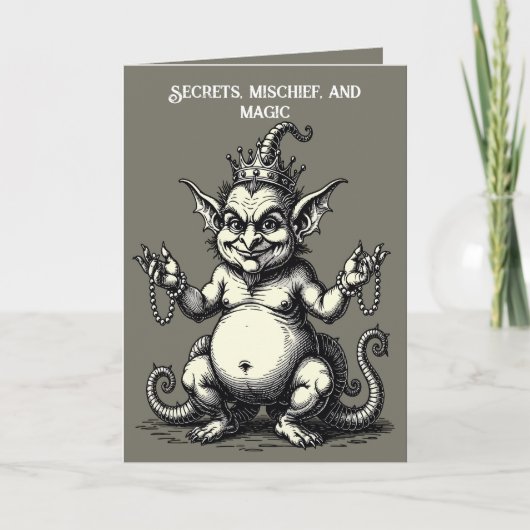 Abraxas Schlangenbeiniger Trickster Karte (Vorderseite)