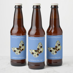 Abraxas sylvata - Der Clouded Magpie Moth Beer Bot Bierflaschenetikett