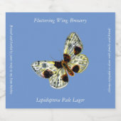 Abraxas sylvata - Der Clouded Magpie Moth Beer Bot Bierflaschenetikett (Einzelnes Label)