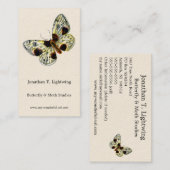 Abraxas sylvata - Die bedeckte Magpie-Moth Visitenkarte (Vorne/Hinten)