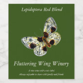 Abraxas sylvata - The Clouded Magpie Moth Labrador Weinetikett (Einzelnes Label)