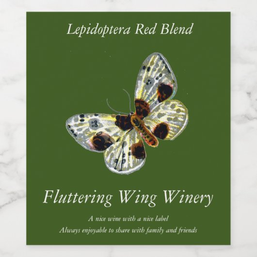 Abraxas sylvata - The Clouded Magpie Moth Labrador Weinetikett (Einzelnes Label)