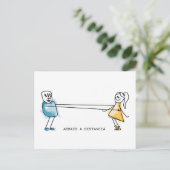 Abrazo a distancia postkarte (Stehend Vorderseite)