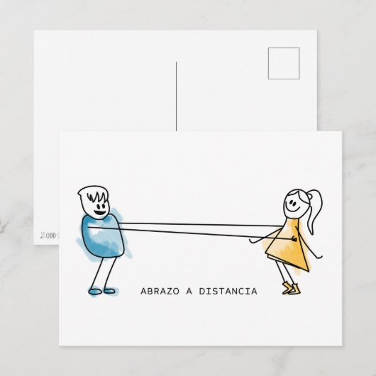 Abrazo a distancia postkarte (Vorne/Hinten)