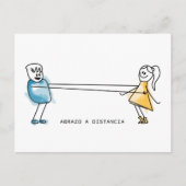 Abrazo a distancia postkarte (Vorderseite)