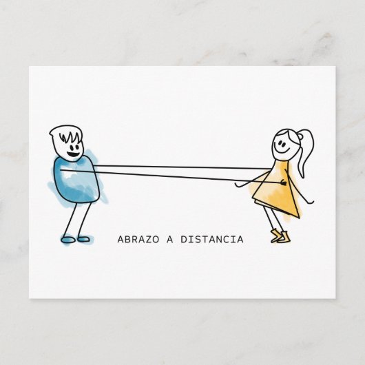 Abrazo a distancia postkarte (Vorderseite)