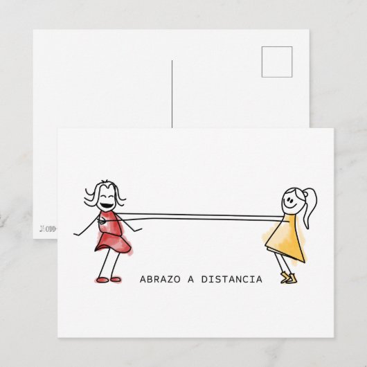 Abrazo a distancia postkarte (Vorne/Hinten)