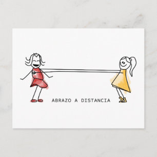 Abrazo a distancia postkarte