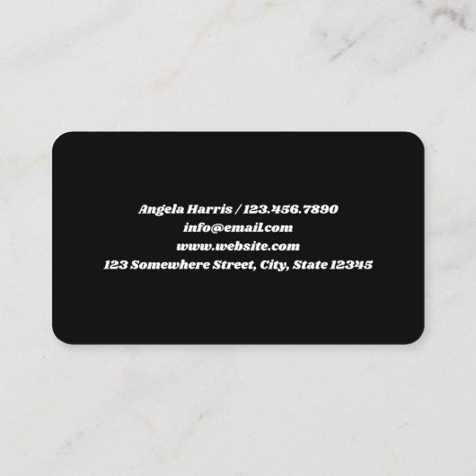 Abrechnung Visitenkarte (Rückseite)