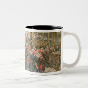 Abreise für den Krieg, 1888 Zweifarbige Tasse