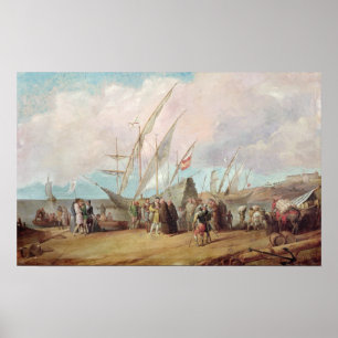 Abreise von Christoph Kolumbus aus Palos Poster